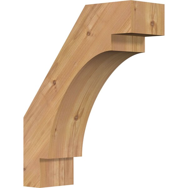 Ekena Millwork 5 1/2"W x 16"D x 20"H Merced Smooth Knee Brace, Western Red Cedar BRC06X16X20MRC00SWR - main